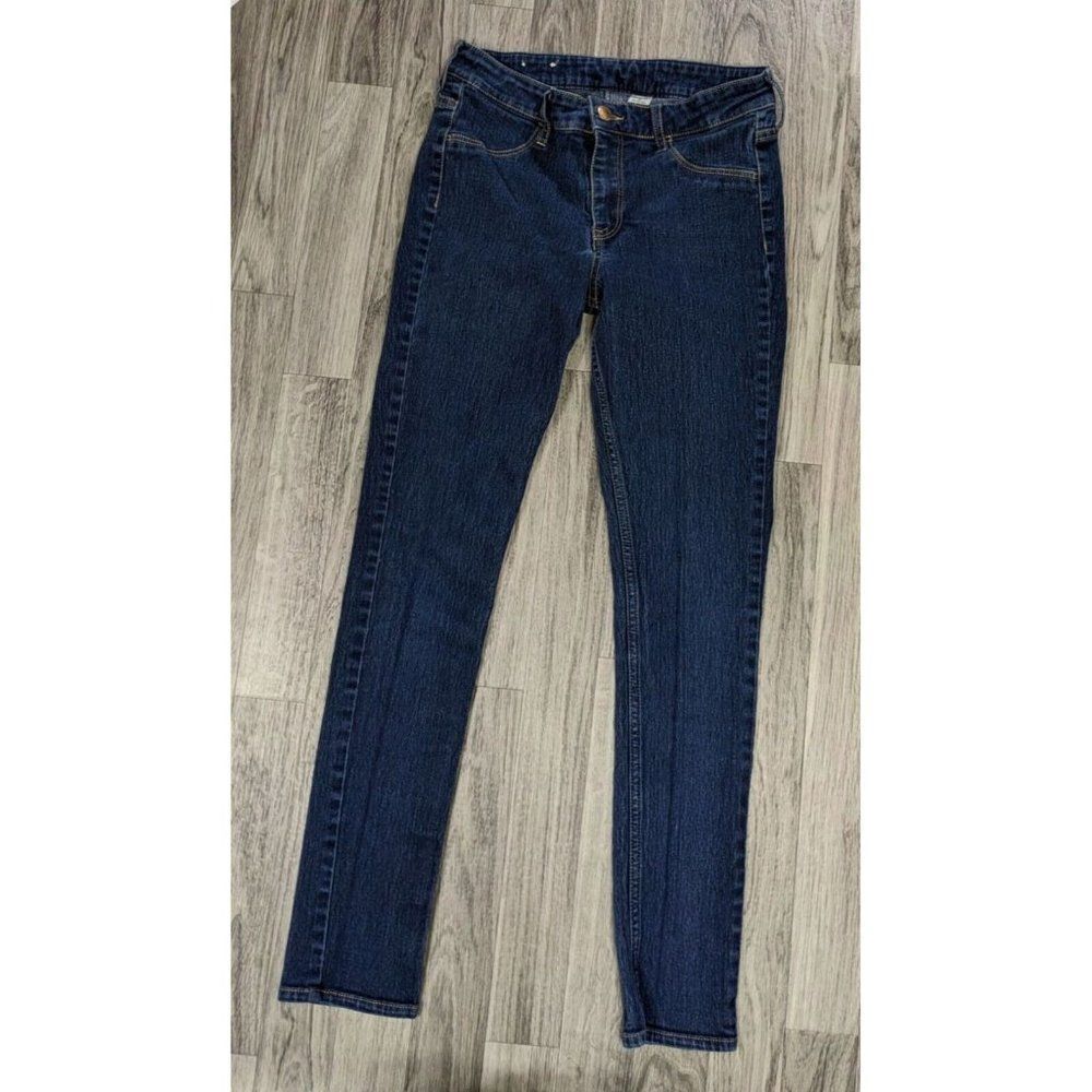 &Denim By H&M Womens Size 27 Skinny Ankle Regular Waist Denim Blue Jeans‎